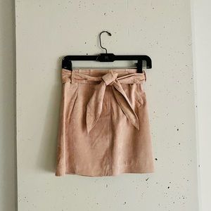 Blank NYC Pink Suede Leather Skirt Sz 26